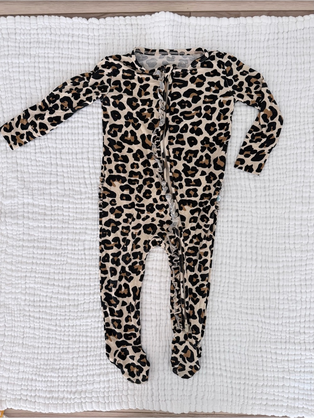 Posh Peanut - Leopard Print Baby One-Piece Footed Pajamas